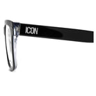 Dsquared2 Icon - Dsquared2 ICON 0013 7C5 – Occhiali da Vista Uomo Squadrati Acetato Nero Cristallo Logo ICON - occhiali da vista