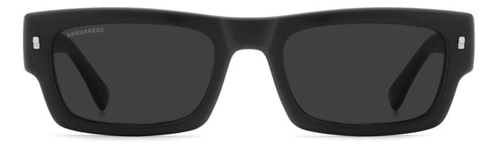 Dsquared2 Icon - Dsquared2 Icon 0027/S 003/IR Matt Black | Rettangolare Opaco con Logo Icon - 
