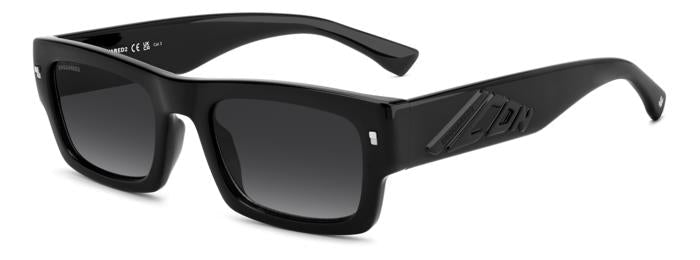 Dsquared2 Icon - Dsquared2 Icon 0027/S 807/9O Black | Rettangolare Bold con Logo Icon - 