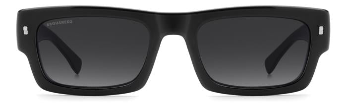 Dsquared2 Icon - Dsquared2 Icon 0027/S 807/9O Black | Rettangolare Bold con Logo Icon - 