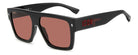 Dsquared2 Icon - Dsquared2 Icon 0030/S OIT/U1 Black Red | Rettangolare Bold con Lente Rosé - 