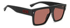 Dsquared2 Icon - Dsquared2 Icon 0030/S OIT/U1 Black Red | Rettangolare Bold con Lente Rosé - 