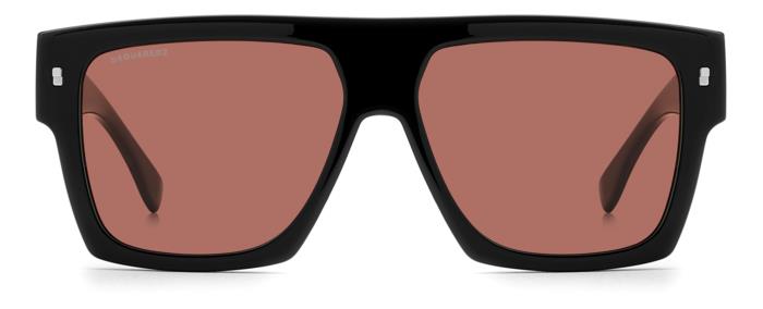 Dsquared2 Icon - Dsquared2 Icon 0030/S OIT/U1 Black Red | Rettangolare Bold con Lente Rosé - 