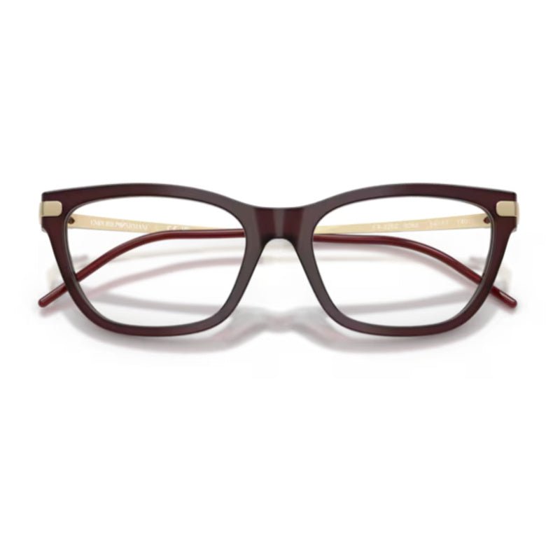 Emporio Armani - Emporio Armani EA3262 6265 – Occhiali da Vista Donna Cat-Eye Bordeaux - occhiali da vista