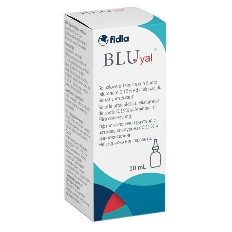 Fidia - Blu Yal A Collirio 10 ml – Idratazione e Benessere per gli Occhi - Colliri