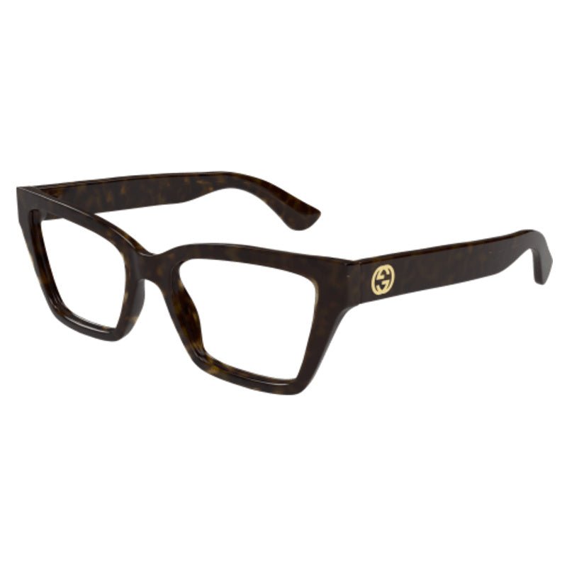 Gucci - Gucci GG1715O 002 – Occhiali da Vista Donna Acetato Havana Cat-Eye - occhiali da vista