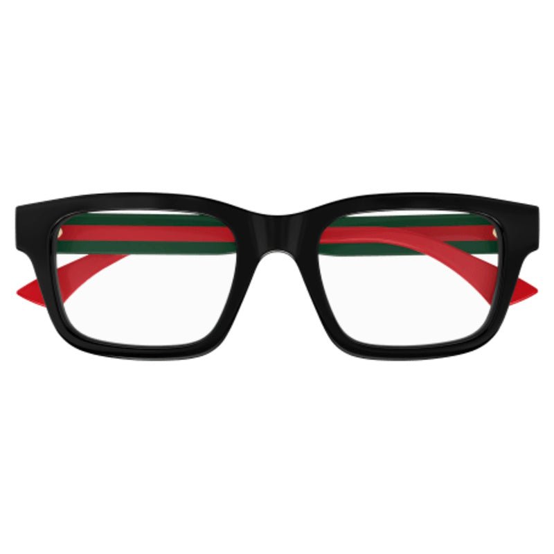 Gucci - Gucci GG1865O 007 – Occhiali da Vista Uomo Acetato Nero Web Verde Rosso - occhiali da vista