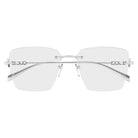 Gucci - Gucci GG1938O 002 – Occhiali da Vista Rimless Donna Argento Logo Traforato Glasant - occhiali da vista