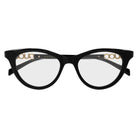 Gucci - Gucci GG2034O 001 – Occhiali da Vista Donna Cat-Eye Acetato Nero Logo Oro - occhiali da vista