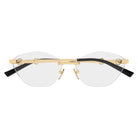 Gucci - Gucci GG2050O 001 – Occhiali da Vista Donna Rimless Cat-Eye Oro Nero Horsebit - occhiali da vista