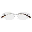 Gucci - Gucci GG2050O 003 – Occhiali da Vista Donna Rimless Cat-Eye Argento Horsebit - occhiali da vista