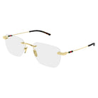 Gucci - Gucci GG2099O 002 – Occhiali da Vista Rimless Unisex Oro Web Gucci Glasant - occhiali da vista