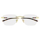 Gucci - Gucci GG2099O 002 – Occhiali da Vista Rimless Unisex Oro Web Gucci Glasant - occhiali da vista