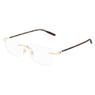Montblanc - Montblanc MB0431O 003 – Occhiali da Vista Rimless Uomo Oro Havana - occhiali da vista