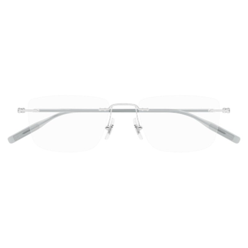Montblanc - Montblanc MB0431O 004 – Occhiali da Vista Rimless Uomo Argento - occhiali da vista