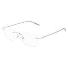 Montblanc - Montblanc MB0431O 004 – Occhiali da Vista Rimless Uomo Argento - occhiali da vista
