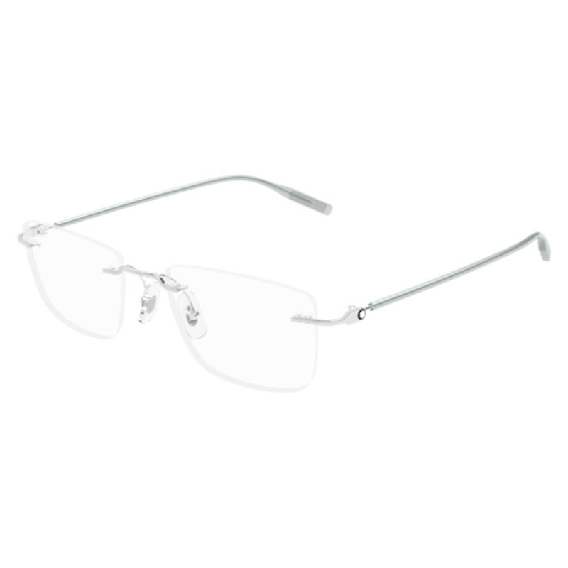 Montblanc - Montblanc MB0431O 004 – Occhiali da Vista Rimless Uomo Argento - occhiali da vista