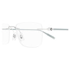 Montblanc - Montblanc MB0431O 004 – Occhiali da Vista Rimless Uomo Argento - occhiali da vista