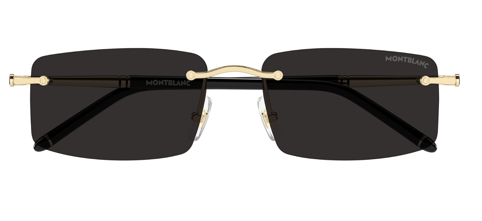 Montblanc - Montblanc MB0443S 001 – Occhiali da Sole Gold con Lenti Grigio Scuro - Occhiali da sole