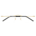 Montblanc - Montblanc MB0444O 001 – Occhiali da Vista Rimless Uomo Oro Nero - occhiali da vista