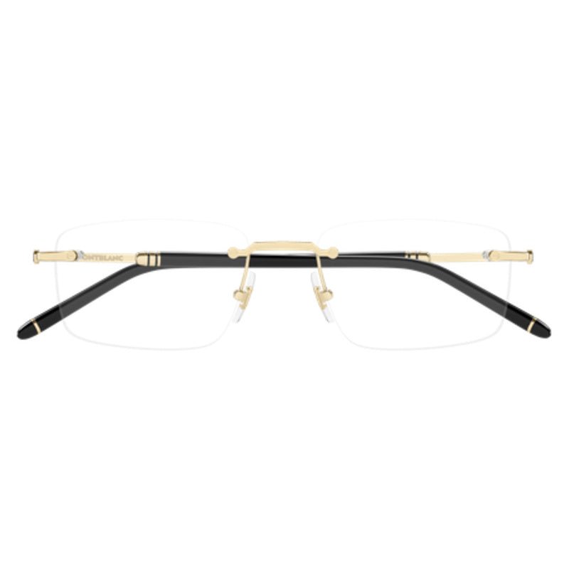 Montblanc - Montblanc MB0480O 001 – Occhiali da Vista Rimless Uomo Oro Nero Glasant - occhiali da vista