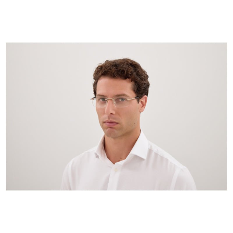 Montblanc - Montblanc MB0480O 001 – Occhiali da Vista Rimless Uomo Oro Nero Glasant - occhiali da vista