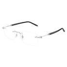 Montblanc - Montblanc MB0480O 002 – Occhiali da Vista Rimless Uomo Argento Nero Glasant - occhiali da vista