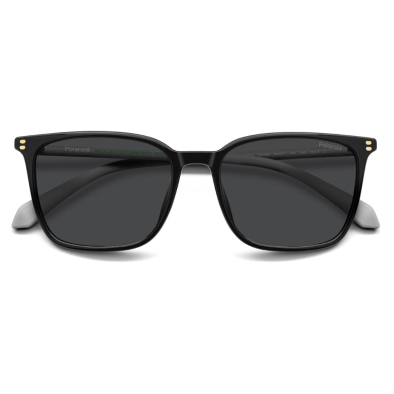 POLAROID - Occhiali da Sole Polaroid PLD 4207/S/X 807 Donna - Squadrato Nero Rivetti Dorati Polarizzati - Occhiali da Sole