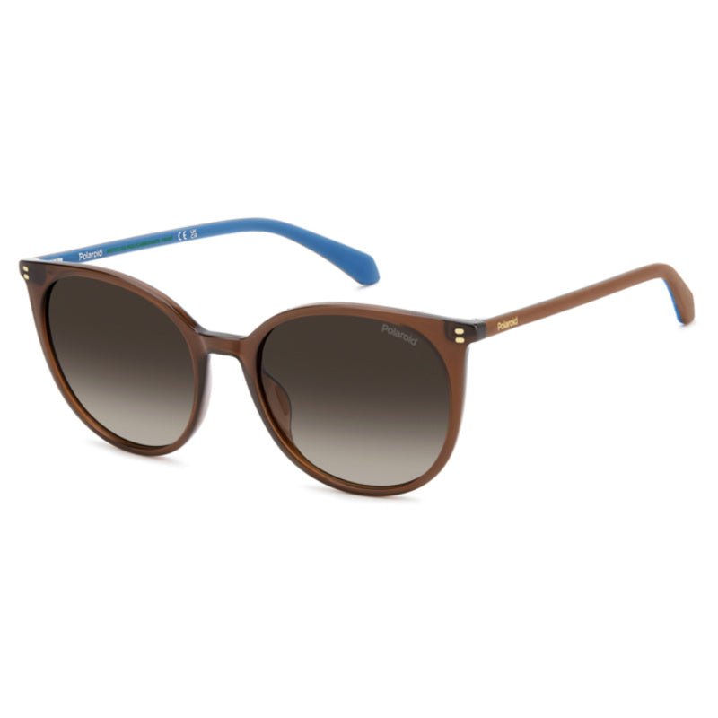 POLAROID - Occhiali da Sole Polaroid PLD 4208/S/X 09Q Donna - Cat - Eye Marrone Azzurro Polarizzati - Occhiali da Sole