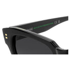 POLAROID - Occhiali da Sole Polaroid PLD 6251/S/X QFU Donna - Squadrato Nero Terminali Azzurri Polarizzati - Occhiali da Sole
