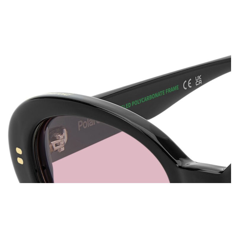 POLAROID - Occhiali da Sole Polaroid PLD 6253/S/X QFU Donna - Ovale Nero Lenti Rosa Polarizzati - Occhiali da Sole