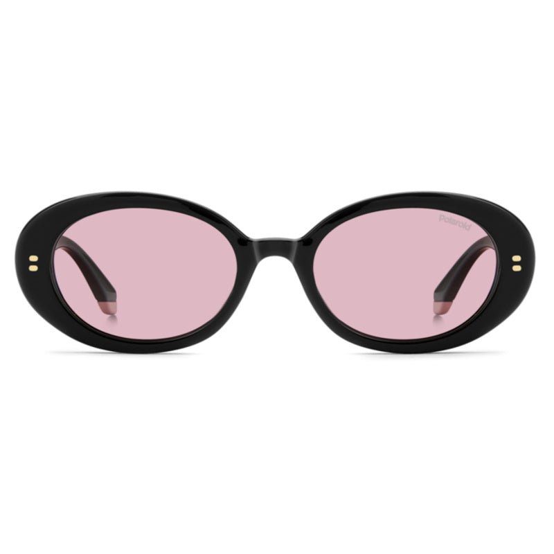 POLAROID - Occhiali da Sole Polaroid PLD 6253/S/X QFU Donna - Ovale Nero Lenti Rosa Polarizzati - Occhiali da Sole