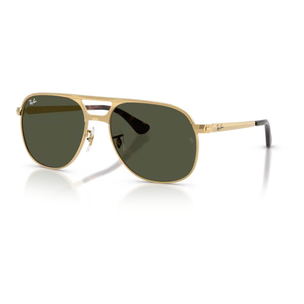 Ray-Ban - Ray-Ban Bill Max RB3793 001/31 – Occhiali da Sole Oro Arista con Lenti Verdi -