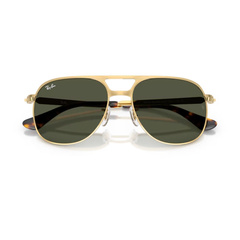 Ray-Ban - Ray-Ban Bill Max RB3793 001/31 – Occhiali da Sole Oro Arista con Lenti Verdi -