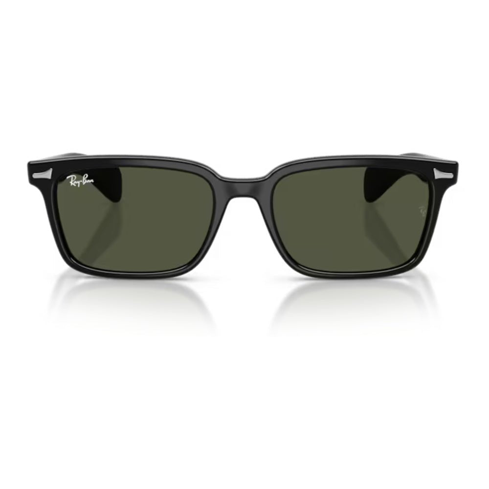 Ray-Ban - Ray-Ban Brunel RB2234 901/31 – Occhiali da Sole Neri con Lenti Verdi -