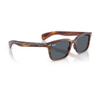 Ray-Ban - Ray-Ban Brunel RB2234 954/R5 – Occhiali da Sole Havana Striato con Lenti Blu Scuro -