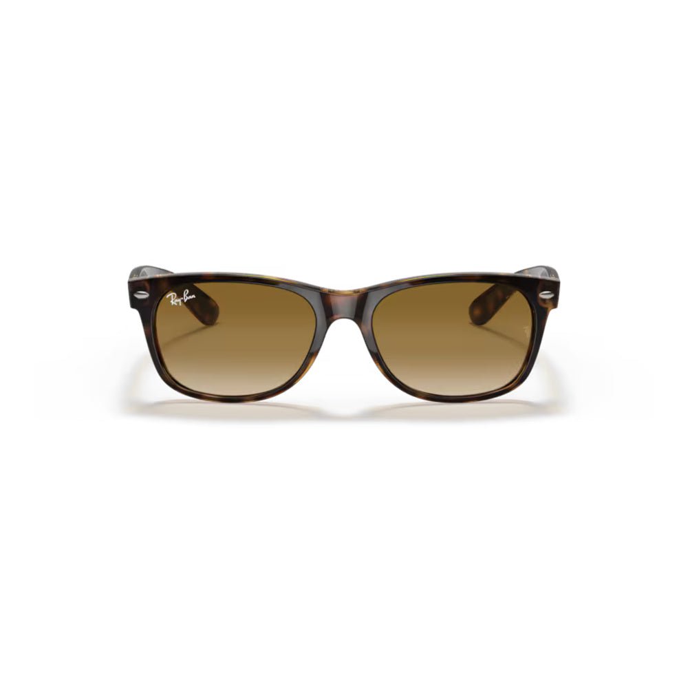 Ray-Ban - Ray-Ban New Wayfarer RB2132 710/51 – Occhiali da Sole Havana Chiaro con Lenti Marroni Sfumate -