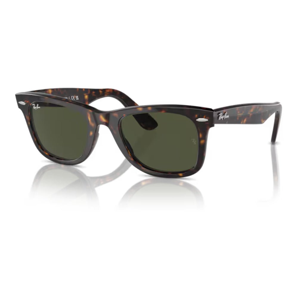 Ray-Ban - Ray-Ban RB2140 Original Wayfarer Classic 902 – Occhiali da Sole Tartarugati con Lenti Verdi -