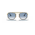 Ray-Ban - Ray-Ban RB3648M Marshal II 91673F – Occhiali da Sole Oro Arista con Lenti Azzurre Sfumate -