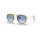Ray-Ban - Ray-Ban RB3648M Marshal II 91673F – Occhiali da Sole Oro Arista con Lenti Azzurre Sfumate -