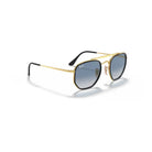 Ray-Ban - Ray-Ban RB3648M Marshal II 91673F – Occhiali da Sole Oro Arista con Lenti Azzurre Sfumate -