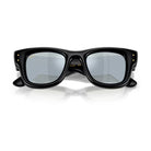 Ray-Ban - Ray-Ban RB4940 Wayfarer Puffer 601/30 – Occhiali da Sole Neri con Lenti Specchiate Argento-Verdi -