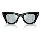 Ray-Ban - Ray-Ban RB4940 Wayfarer Puffer 601/30 – Occhiali da Sole Neri con Lenti Specchiate Argento-Verdi -