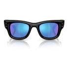 Ray-Ban - Ray-Ban RB4940 Wayfarer Puffer 601/55 – Occhiali da Sole Neri con Lenti Verde Chiaro Specchiate Blu -