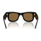 Ray-Ban - Ray-Ban RB4940 Wayfarer Puffer 601/55 – Occhiali da Sole Neri con Lenti Verde Chiaro Specchiate Blu -