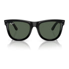 Ray-Ban - Ray-Ban Wayfarer Reverse RBR0502S 6677VR – Occhiali da Sole Neri con Lenti Verde Scuro -