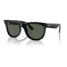 Ray-Ban - Ray-Ban Wayfarer Reverse RBR0502S 6677VR – Occhiali da Sole Neri con Lenti Verde Scuro -