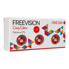 VisionOttica Infinity - FREEVISION Cat Eye Red – rosse effetto gatto, giornaliere, confezione da 6 - Lenti a contatto
